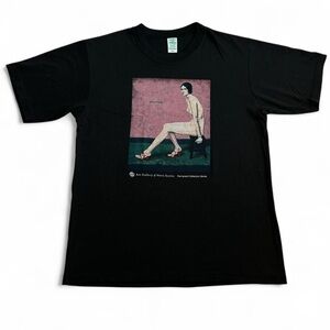Black Graphic T-Shirt with Art Print
